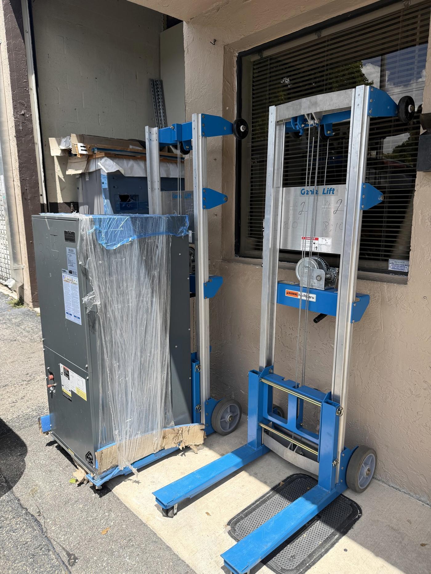 Air handler unit ready for pickup at Banos HVAC Supply