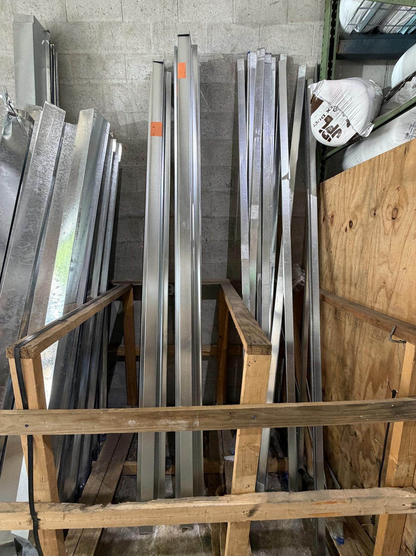 Strut channel and metal hanging stock at Banos HVAC Supply