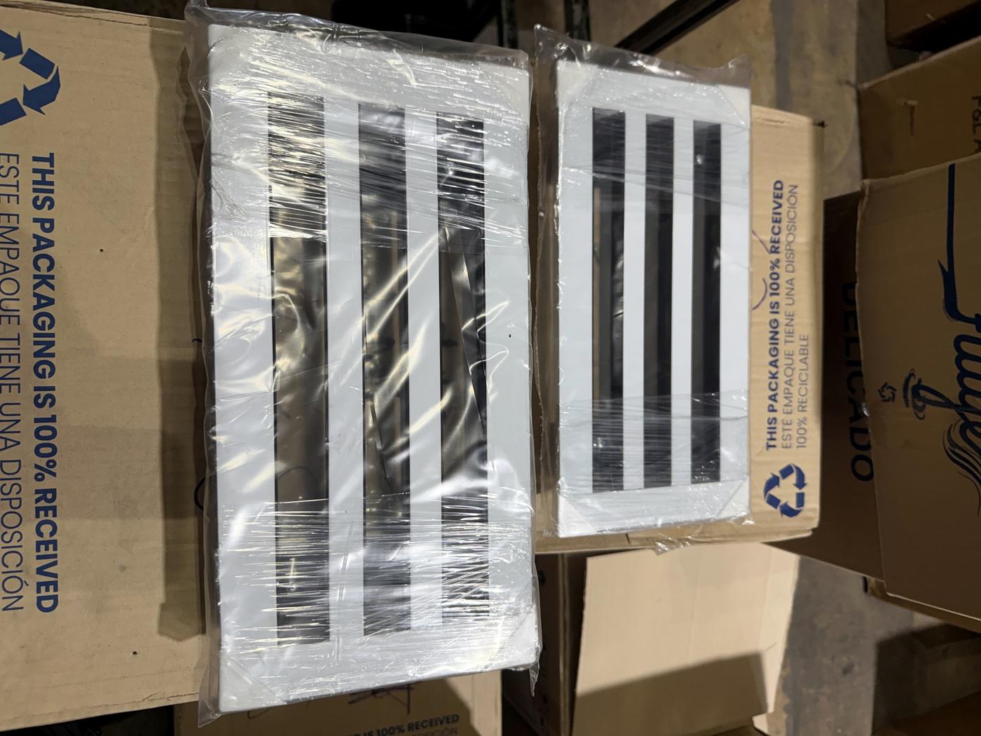 Supply air grilles ready for pickup at Banos HVAC Supply