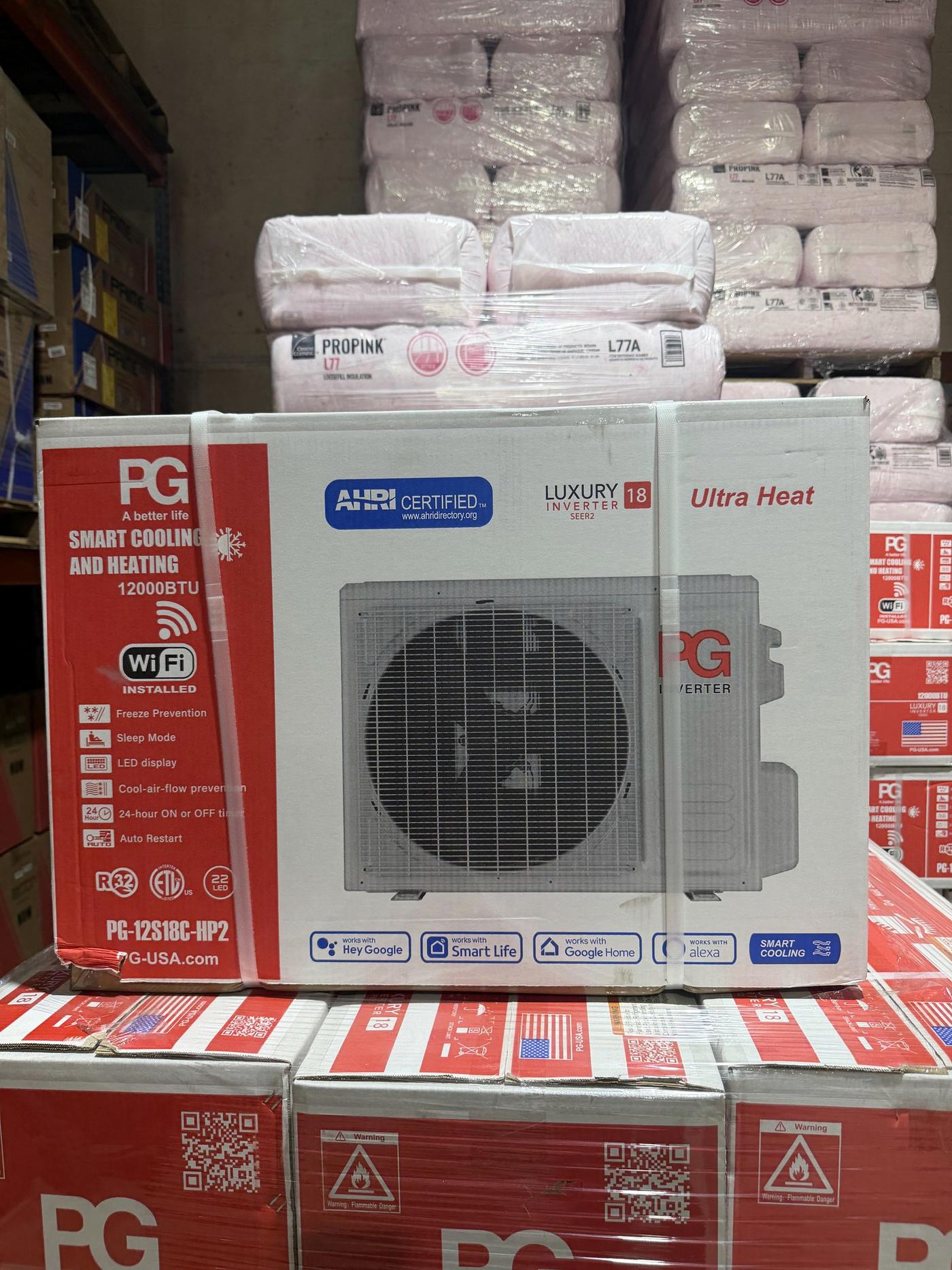 Boxed mini-split systems stocked at Banos HVAC Supply