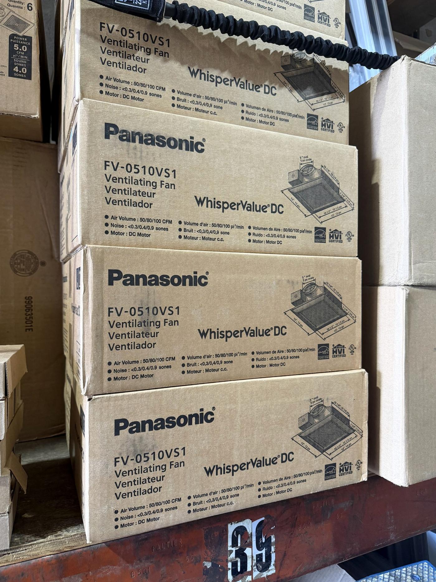 Boxed ventilation fans stocked at Banos HVAC Supply