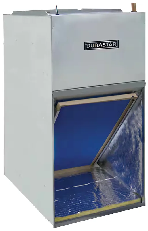 Front-return air handler of the kind stocked at Banos HVAC Supply