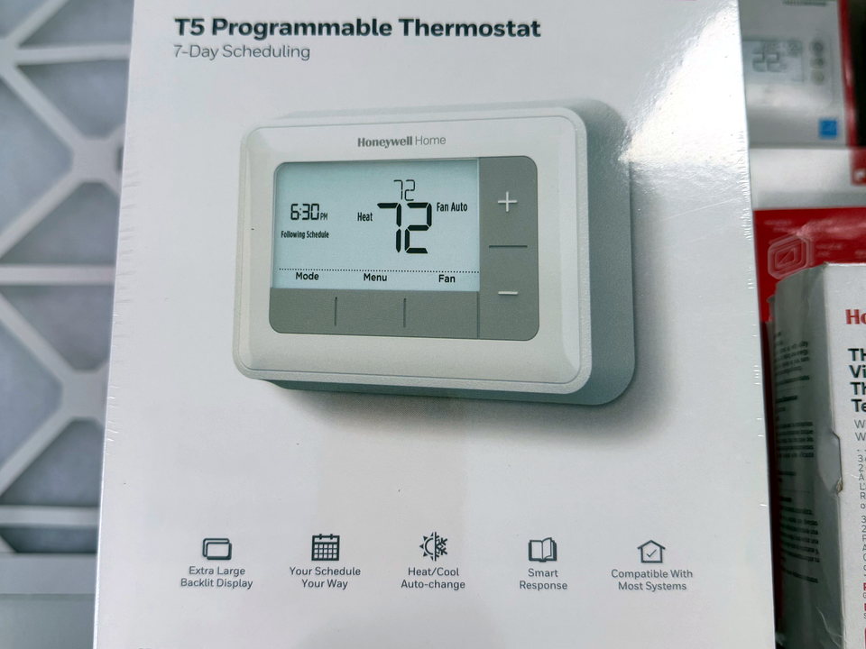 Honeywell T5 programmable thermostat in stock at Banos HVAC