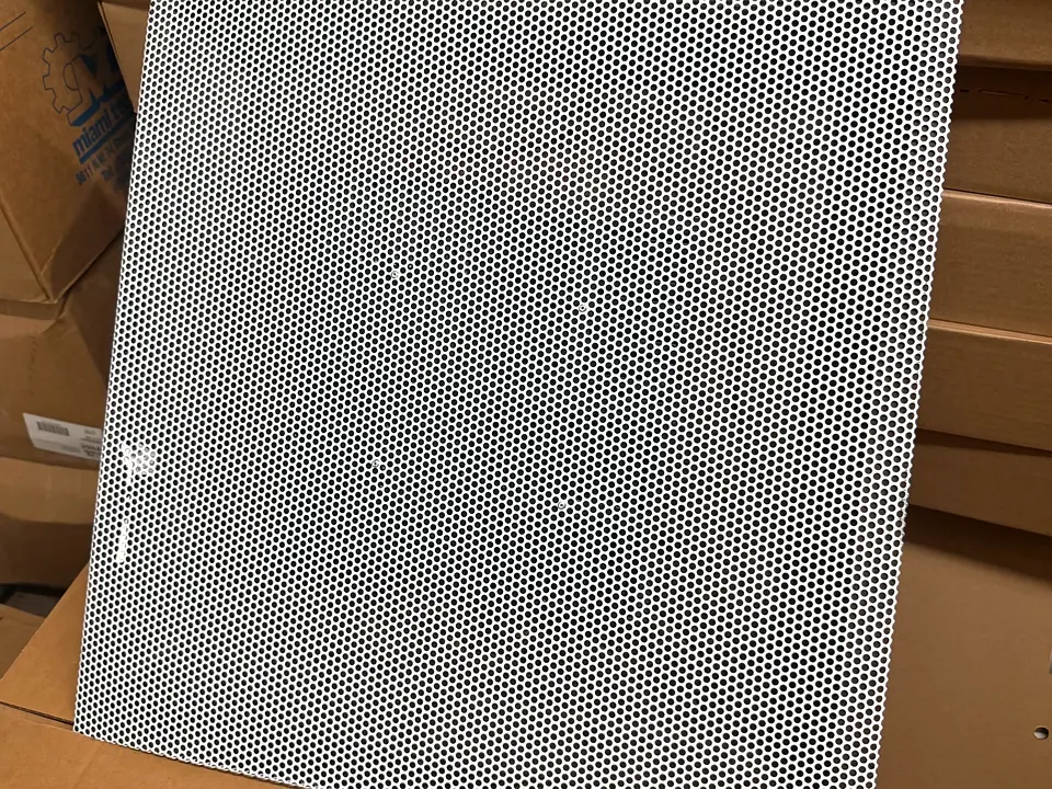 Perforated return air grille panel