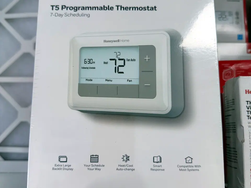 Honeywell T5 programmable thermostat in stock at Banos HVAC